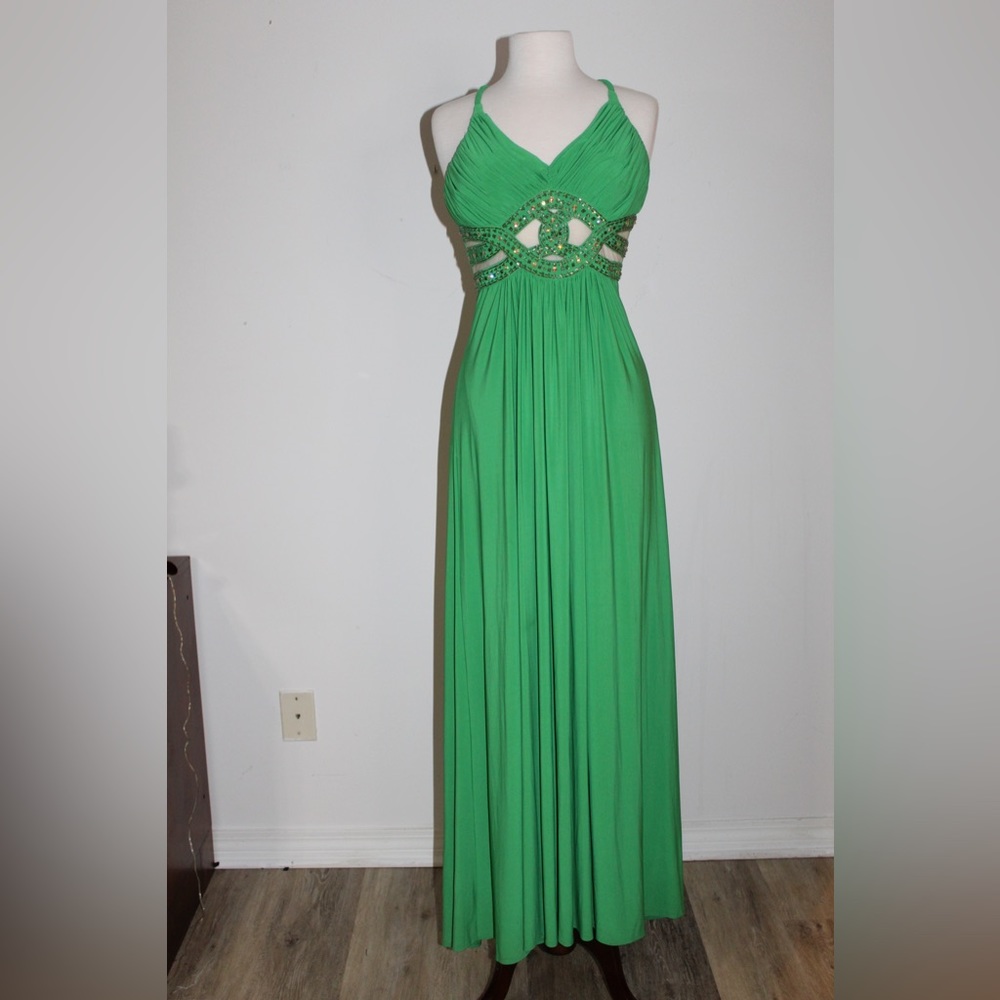 Green empire style dress